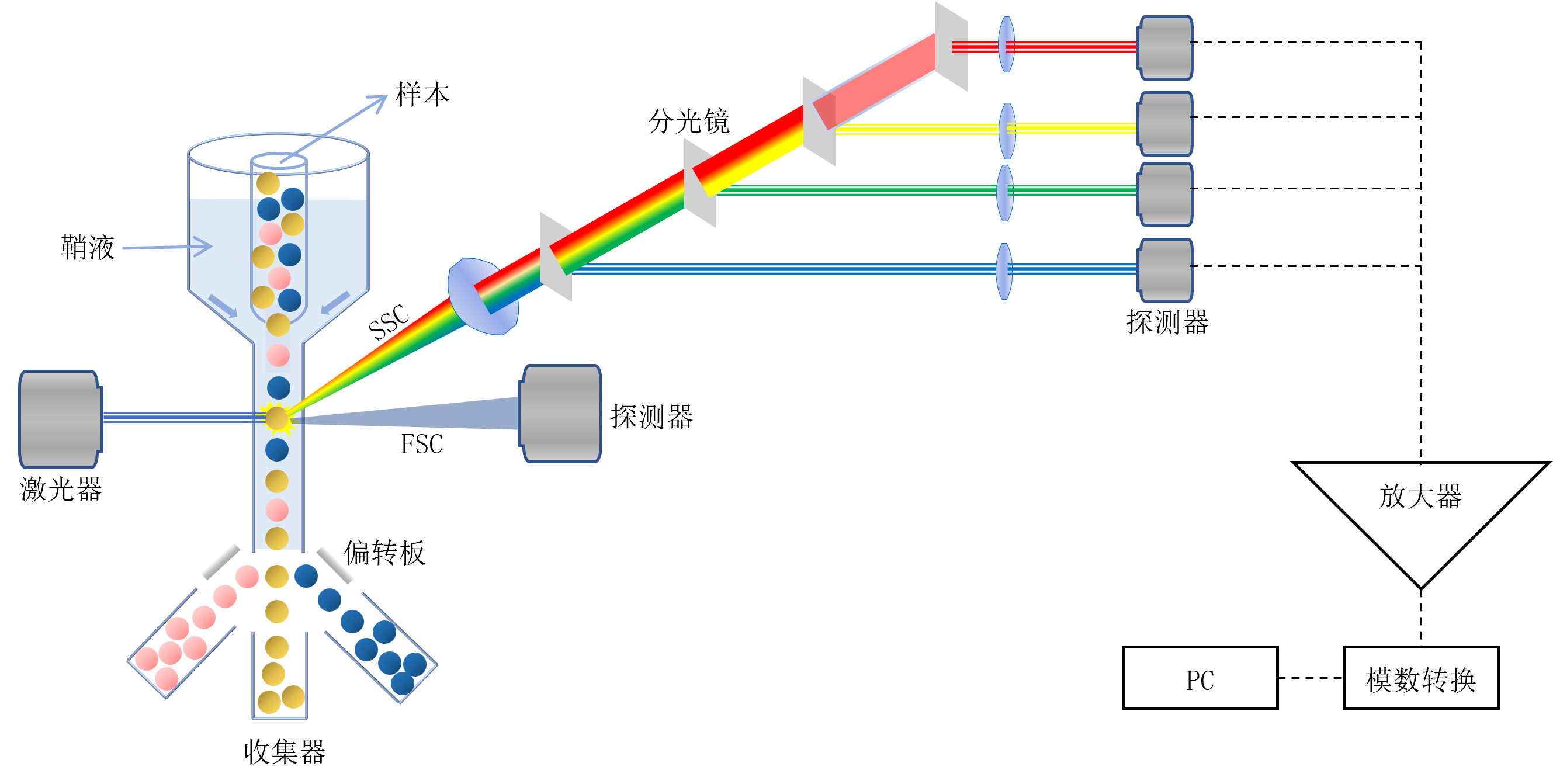 流式細(xì)胞儀工作流程